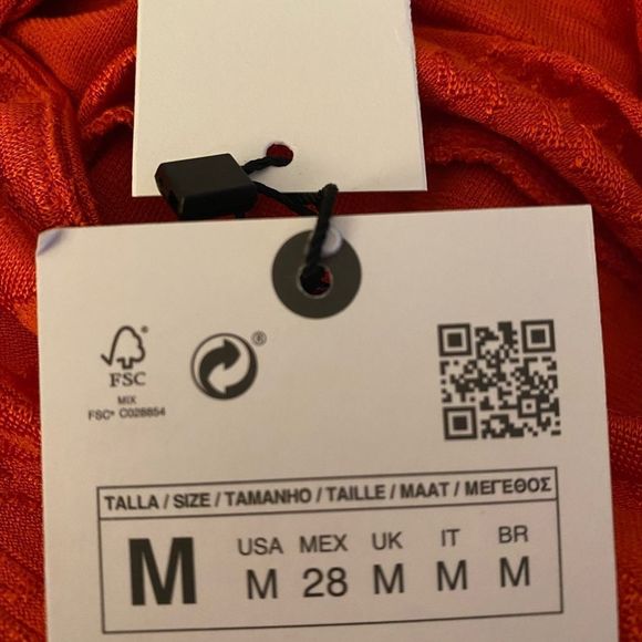 NWT ZARA DRAPED JACQUARD DRESS - Picture 10 of 10